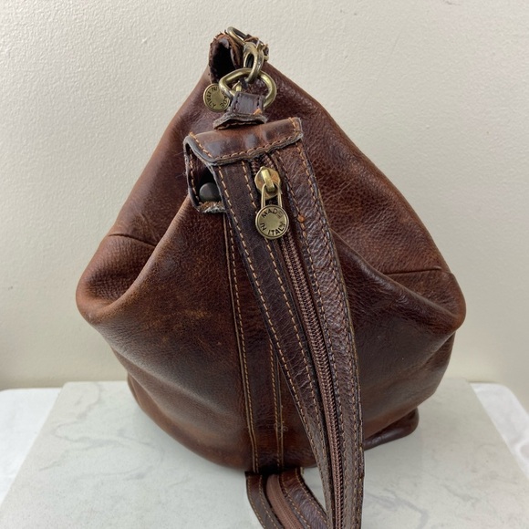 Vintage Italian Leather Backpack Brown Distressed Patina Made in Italy main image 6